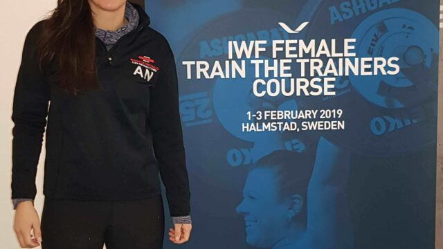Ania Negele attending the IWF Women's Coaching Conference